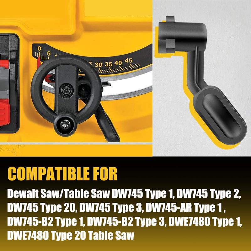 HASMX 5140117-78 مقبض زاوية بديل لآلة قطع الطاولة لديوالت DW745، DWE7480، أرقام الأجزاء 5140117-78، 5140032-55، 514011778، 514003255 (عبوة واحدة) - Image 3